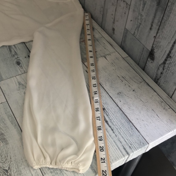 Vince Camuto Wrap Front Keyhole Sheer Blouse Sz: S - Picture 8 of 9